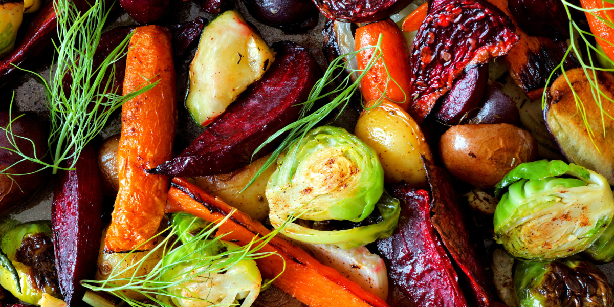 Repas composé de légumes d'hiver